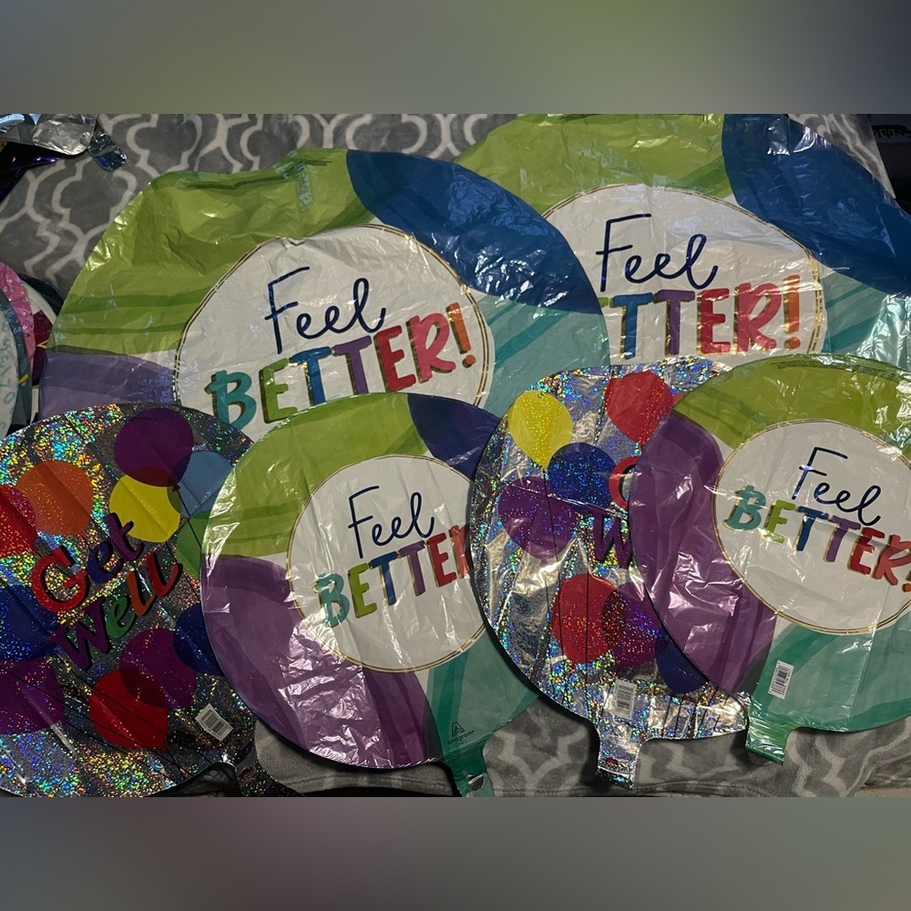 Helium balloons, Giant sized, feel better, new